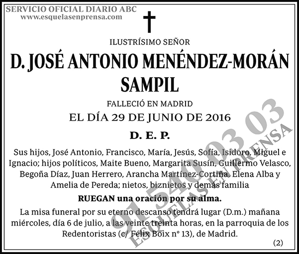 José Antonio Menéndez-Morán Sampil